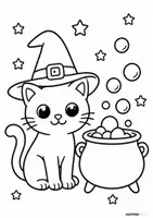 Vorschau - Mal- und Bastelvorlagen - Ruhige Schule Ausmalbilder Halloween - Seite 2