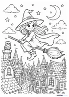 Vorschau - Mal- und Bastelvorlagen - Ruhige Schule Ausmalbilder Halloween - Seite 3