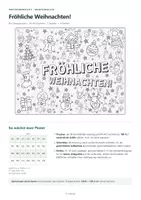 Vorschau - Mal- und Bastelvorlagen - Fröhliche Weihnachten – kooperatives Ausmalposter / Gemeinschaftsbild - Seite 1