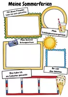Vorschau - Arbeitsblätter - Erzählen zu den Sommerferien Freebie - Deckblatt