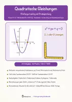 Vorschau - Arbeitsblätter - Quadratische Gleichungen – Prüfungstraining Mathematik (Klasse 9) - Seite 1