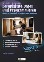 Vorschau - Poster - Lernplakate Informatik Klasse 9: Daten und Programmieren, 3 Plakate in A4 und A3 mit QR-Übungen - Deckblatt