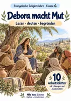 Vorschau - Arbeitsblätter - Debora macht Mut | Religion Klasse 4 Arbeitsblätter | Evangelische Religionslehre | 10 Arbeitsblätter als PDF - Deckblatt
