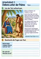 Vorschau - Arbeitsblätter - Debora macht Mut | Religion Klasse 4 Arbeitsblätter | Evangelische Religionslehre | 10 Arbeitsblätter als PDF - Seite 1