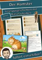 Vorschau - Arbeitsblätter - Der Hamster – Lesespurgeschichte mit Rätselaufgaben (Klasse 8) - Deckblatt