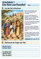 Vorschau - Arbeitsblätter - Der zwölfjährige Jesus im Tempel | Religion Klasse 4 Arbeitsblätter | Evangelische Religionslehre | 10 Arbeitsblätter als PDF - Seite 1