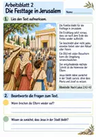 Vorschau - Arbeitsblätter - Der zwölfjährige Jesus im Tempel | Religion Klasse 4 Arbeitsblätter | Evangelische Religionslehre | 10 Arbeitsblätter als PDF - Seite 2