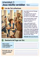 Vorschau - Arbeitsblätter - Der zwölfjährige Jesus im Tempel | Religion Klasse 4 Arbeitsblätter | Evangelische Religionslehre | 10 Arbeitsblätter als PDF - Seite 3