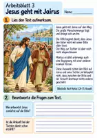 Vorschau - Arbeitsblätter - Jesus hilft der Tochter des Jairus | Religion Klasse 4 Arbeitsblätter | Evangelische Religionslehre | 10 Arbeitsblätter als PDF - Seite 3