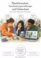 Vorschau - Unterrichtsreihen - Fake News, Desinformation & Verschwörungserzählungen – 93 Seiten PoWi Lernwerkstatt | Faktencheck, Quellenkritik, Bildmanipulation & Medienkompetenz | Mit Lösungen - Deckblatt