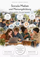 Vorschau - Unterrichtsreihen - Soziale Medien & Meinungsbildung – 110 Seiten PoWi Lernwerkstatt | Social Media, Algorithmen, Influencer, Fake News, Filterblasen & Demokratie | Klasse 6–10 mit Lösungen - Deckblatt