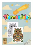 Vorschau - Mal- und Bastelvorlagen - Tiermandalas - Mandala für den Kunstunterricht - Deckblatt