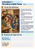 Vorschau - Arbeitsblätter - Thomas begegnet dem auferstandenen Jesus | Religion Klasse 4 Arbeitsblätter | Evangelische Religionslehre | 10 Arbeitsblätter als PDF - Seite 3