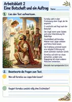 Vorschau - Arbeitsblätter - Petrus besucht Kornelius | Religion Klasse 4 Arbeitsblätter | Evangelische Religionslehre | 10 Arbeitsblätter als PDF - Seite 2