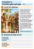 Vorschau - Arbeitsblätter - Petrus besucht Kornelius | Religion Klasse 4 Arbeitsblätter | Evangelische Religionslehre | 10 Arbeitsblätter als PDF - Seite 3