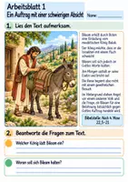 Vorschau - Arbeitsblätter - Bileams Esel sieht den Weg | Religion Klasse 4 Arbeitsblätter | Evangelische Religionslehre | 10 Arbeitsblätter als PDF - Seite 1