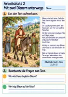 Vorschau - Arbeitsblätter - Bileams Esel sieht den Weg | Religion Klasse 4 Arbeitsblätter | Evangelische Religionslehre | 10 Arbeitsblätter als PDF - Seite 2