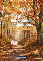 Vorschau - Mal- und Bastelvorlagen - Ruhige Schule Ausmalbilder Herbst - Deckblatt