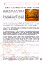Vista previa - Hojas de trabajo - Comprensió lectora: La tardor per a Cicle Superior - Portada