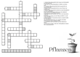 Vorschau - Arbeitsblätter - Pflanzen - Kreuzworträtsel - Deckblatt