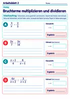 Vorschau - Arbeitsblätter - Bruchterme multiplizieren und dividieren | Mathematik Klasse 8 Gymnasium | 10 Arbeitsblätter mit Lösungen als PDF - Seite 2