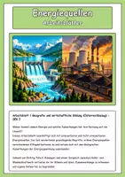 Vorschau - Arbeitsblätter - Energiequellen im Vergleich – Arbeitsblätter - Deckblatt