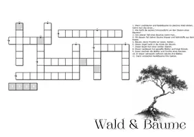 Vorschau - Arbeitsblätter - Kreuzworträtsel - Wald und Bäume - Deckblatt