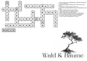 Vorschau - Arbeitsblätter - Kreuzworträtsel - Wald und Bäume - Seite 1
