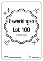 Voorbeeld - Bewerkingen tot 100 zonder Brug | Bundel optellen en aftrekken tot 100 - Voorblad