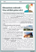 Vorschau - Arbeitsblätter - Klimawandel: Was wird dagegen getan? - Arbeitsblätter mit Lösungen - Erdkunde Klasse 9/10 - Seite 1