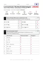Vorschau - Klassenarbeiten - Lernnachweis/Klassenarbeit Rechtschreibstrategien Klasse 6 | differenziert auf G-, M- und E-Niveau | mit Lösungen | editierbar (Word) - Seite 1