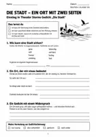 Vorschau - Arbeitsblätter - Gedicht Storm Die Stadt Klasse 7 8 - Seite 1