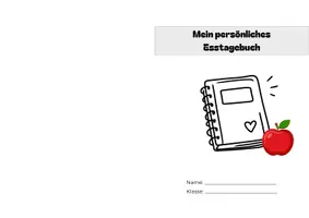 Vorschau - Arbeitsblätter - Mein persönliches Esstagebuch | Heft zum Falten für 6 Tage | Essverhalten reflektieren | AES Klasse 6/7 - Deckblatt