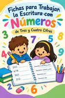 Vista previa - Hojas de trabajo - Ficha para trabajar la escritura con números de tres y cuatro cifras - Portada