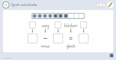 Vorschau - Präsentationen/Tafelbilder - Tafelbilder Minus bis 10 – Subtraktion einführen, Klasse 1 - Seite 3