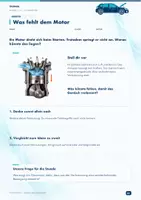 Vorschau - Arbeitsblätter - Ottomotor & Verbrennungsmotor – die vier Takte verstehen: Aufbau, Funktion und Kraftübertragung | Arbeitsblätter mit 3D-Bildern, Bildglossar, Lösungen & Reflexion | Technik Klasse 7–10 - Seite 2