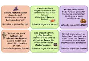 Vorschau - Aufgabenkarten - Schreibanlässe/ Schreibimpulse Halloween Wimmelbild - Seite 2