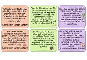 Vorschau - Aufgabenkarten - Schreibanlässe/ Schreibimpulse Halloween Wimmelbild - Seite 3