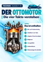Vorschau - Arbeitsblätter - Ottomotor & Verbrennungsmotor – die vier Takte verstehen: Aufbau, Funktion und Kraftübertragung | Arbeitsblätter mit 3D-Bildern, Bildglossar, Lösungen & Reflexion | Technik Klasse 7–10 - Deckblatt