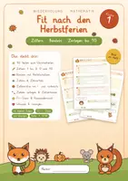 Vorschau - Arbeitsblätter - Fit nach den Herbstferien Mathe Klasse 1 - Deckblatt