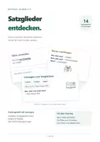 Vorschau - Arbeitsblätter - Satzglieder entdecken – Trainingsheft mit Lösungen - Deckblatt