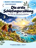 Vorschau - Unterrichtsreihen - RELIGIO 5 – Die erste Schöpfungserzählung | Genesis 1, Schöpfungstage & Ruhetag - Deckblatt