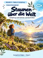Vorschau - Unterrichtsreihen - RELIGIO 5 – Staunen über die Welt | Gottes Schöpfung, Natur & Dankbarkeit - Deckblatt