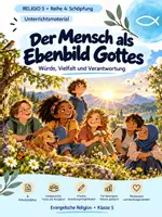 Vorschau - Unterrichtsreihen - RELIGIO 5 – Der Mensch als Ebenbild Gottes | Menschenwürde, Respekt & Verantwortung - Deckblatt