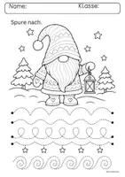 Vorschau - Arbeitsblätter - Weihnachten / Wichtel / Graphomotorik / Grundschule / Kita Schwungübung - Seite 3