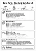 Vorschau - Arbeitsblätter - Sankt Martin Religion Klasse 2 3 4 - Seite 1