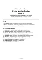 Vorschau - Arbeitsblätter - Mathe-Probe Klasse 4 Schriftliches Rechnen, Einmaleins, Zahlen bis 1000, Quersumme und Sachaufgaben Lernzielkontrolle Mathe & Wiederholung Klasse 3 - Mit Lösungen Klasse 4 - Seite 1