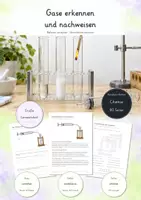 Vorschau - Unterrichtsreihen - Gase erkennen und nachweisen – Komplette Chemie-Unterrichtseinheit | Glimmspanprobe, Knallgasprobe, Kalkwasserprobe, Experimente, Arbeitsblätter & Lösungen - Deckblatt