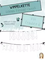 Vorschau - Poster - Wimpelkette „Schöne Ferien“ - weiß - Deckblatt