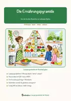 Vorschau - Arbeitsblätter - Die Ernährungspyramide – Lesespurgeschichte mit Rätselaufgaben (Klasse 6) - Seite 1